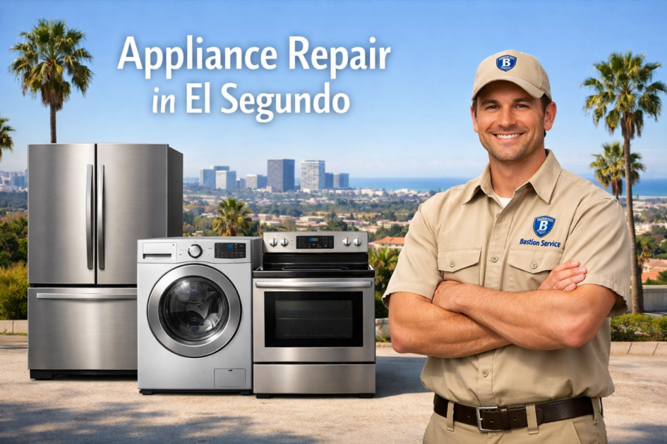 Appliance Repair in El Segundo Appliance repair technician with household appliances in El Segundo