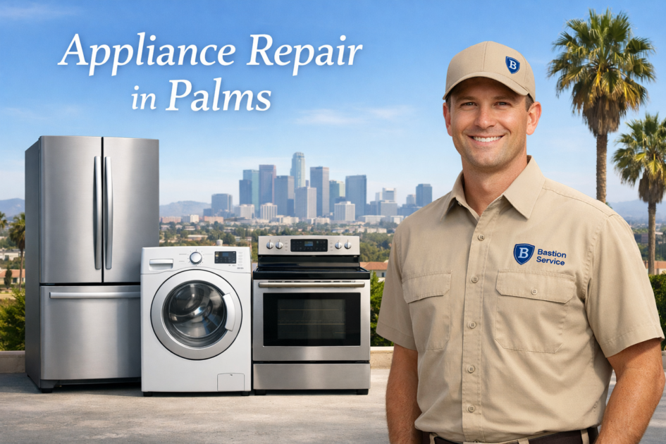 Appliance Repair in Palms Appliance repair technician with household appliances in Palms