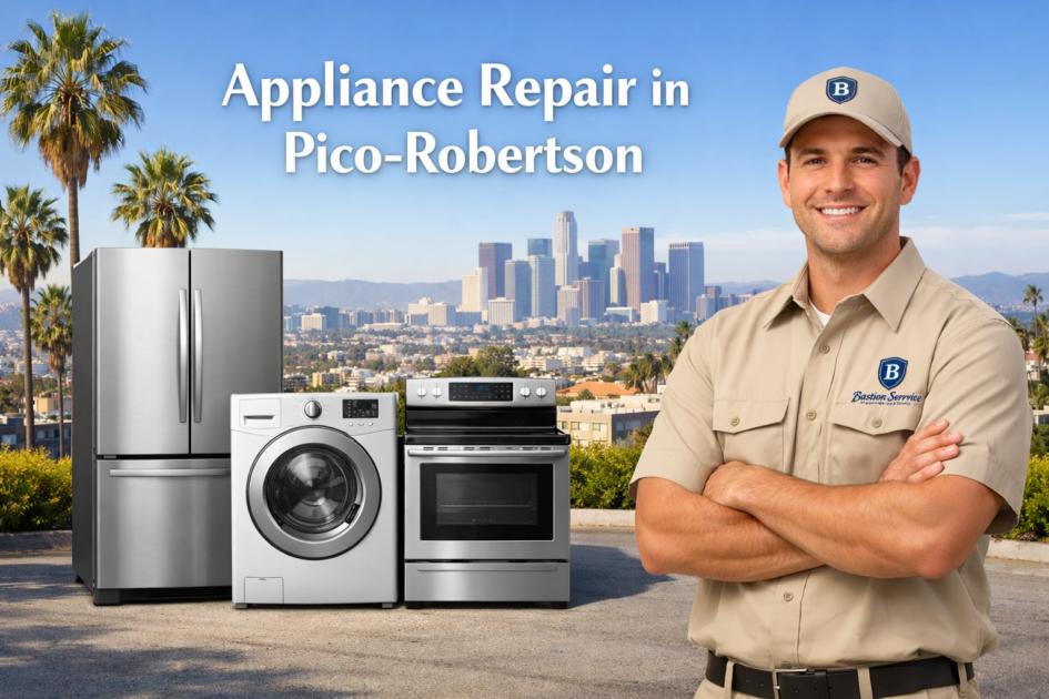 Appliance Repair in Pico-Robertson Appliance repair technician with household appliances in Pico-Robertson