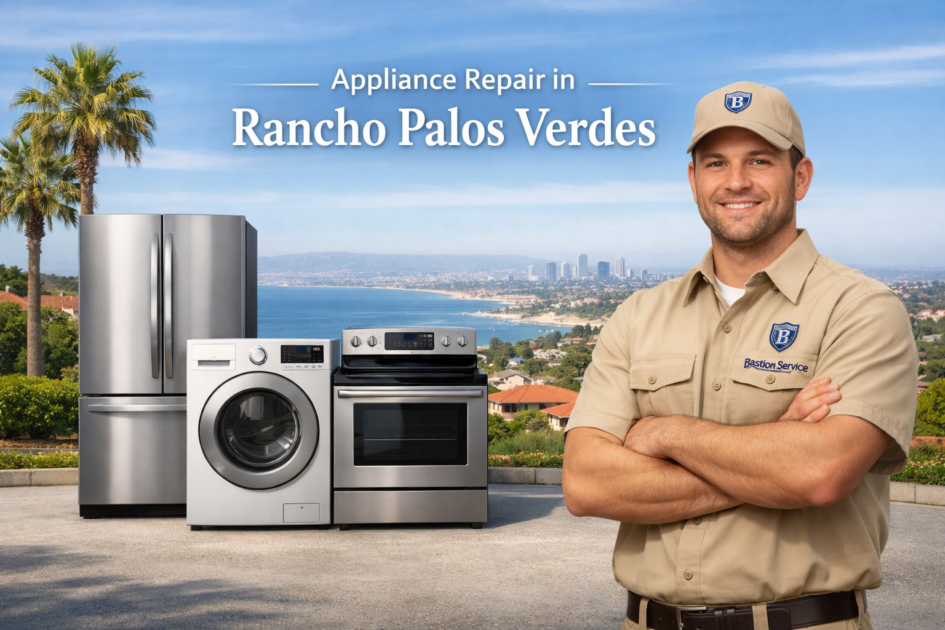 Appliance Repair in Rancho Palos Verdes Appliance repair technician with household appliances in Rancho Palos Verdes
