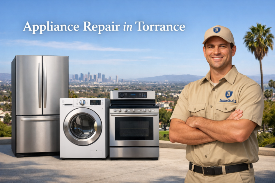 Appliance Repair in Torrance Appliance repair technician with household appliances in Torrance