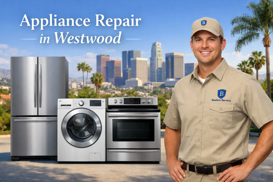 Appliance Repair in Westwood Appliance repair technician with household appliances in Westwood