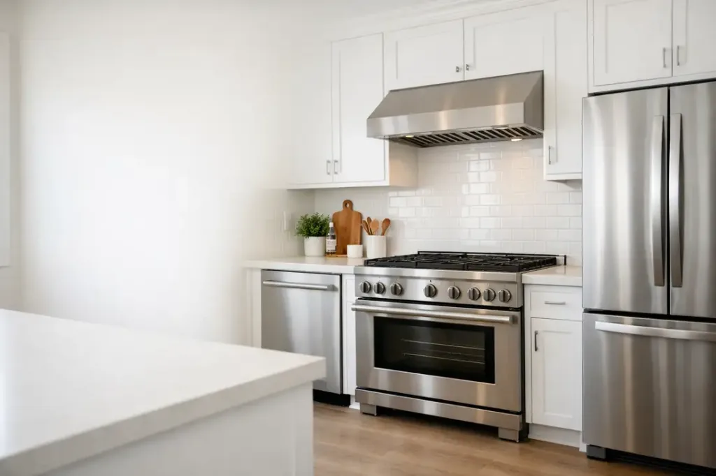 Premium kitchen appliances in a bright Mar Vista home