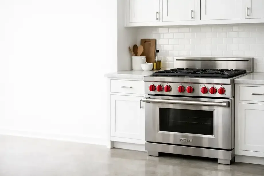 Wolf oven in a bright kitchen
