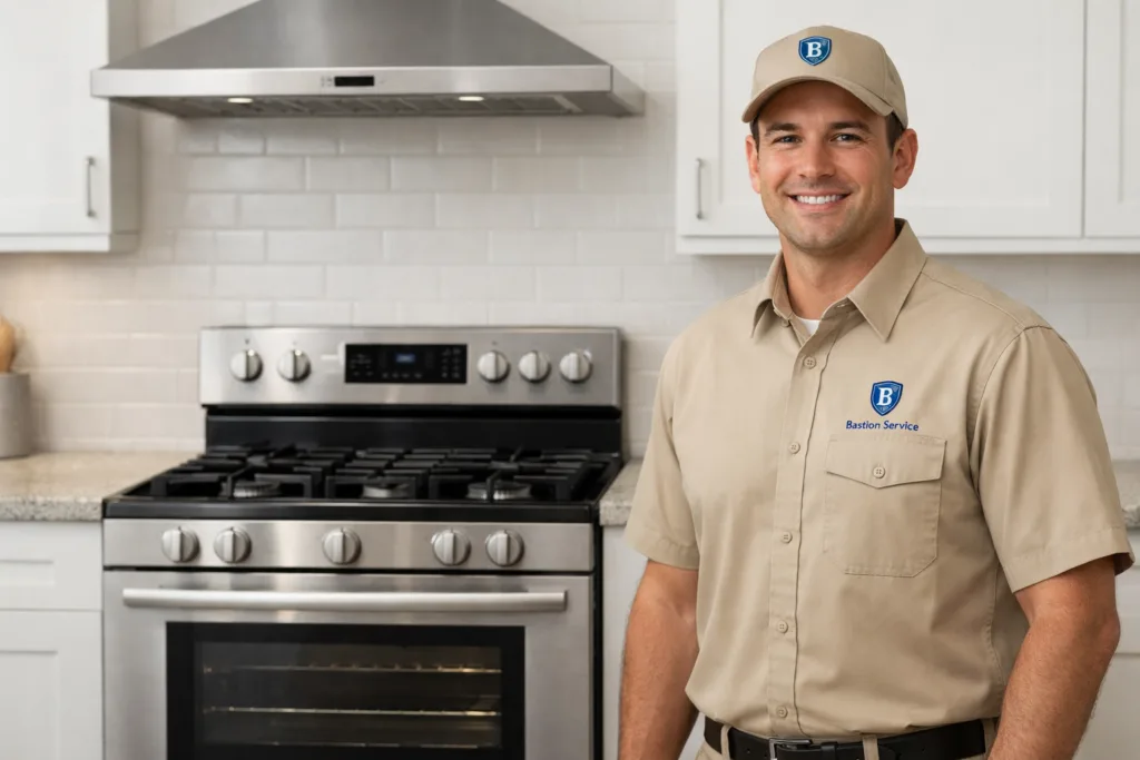 Blomberg Range repair technician in Brentwood