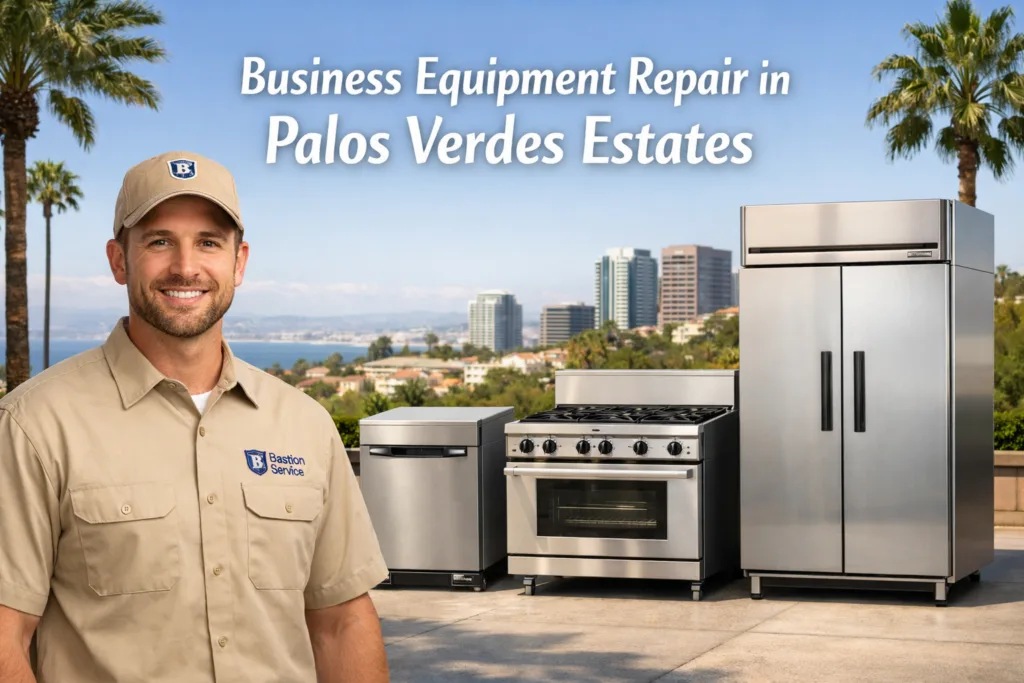 Business equipment repair technician with equipment in Palos Verdes Estates