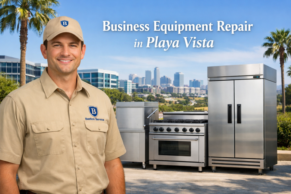 Business equipment repair technician with equipment in Playa Vista
