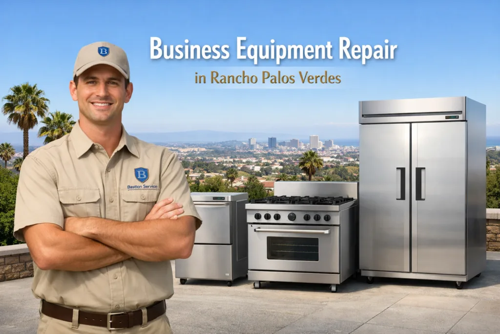 Business equipment repair technician with equipment in Rancho Palos Verdes