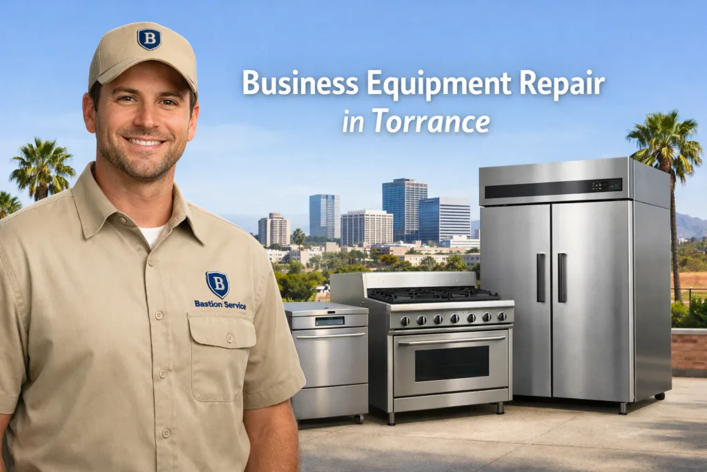 Business equipment repair technician with equipment in Torrance
