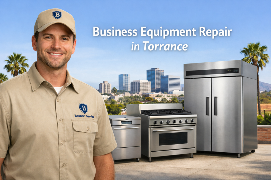 Business equipment repair technician with equipment in Torrance