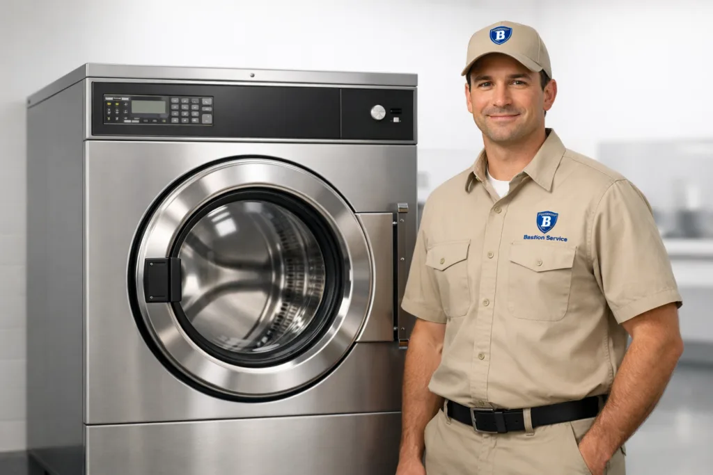 Speed Queen business equipment repair technician in Mid-Wilshire